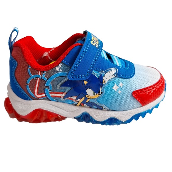 SONIC Toddler Light Up Walking Sneakers Size 7 (15cms) Blue Lightweight‎ Shoes - Picture 12 of 16